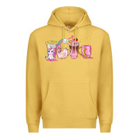 Antique Gold unicorn coffee cups Premium Hoodie - NancyCooperArtShop