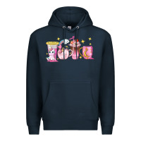 Navy unicorn coffee cups Premium Hoodie - NancyCooperArtShop