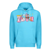 Ocean Blue unicorn coffee cups Premium Hoodie - NancyCooperArtShop