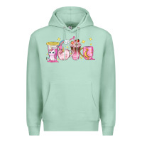 Seafoam unicorn coffee cups Premium Hoodie - NancyCooperArtShop