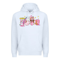 White unicorn coffee cups Premium Hoodie - NancyCooperArtShop