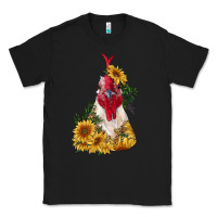 Black sunflower rooster with leopard Classic Tee - RanaPortraitStore