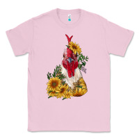Bubblegum Pink sunflower rooster with leopard Classic Tee - RanaPortraitStore