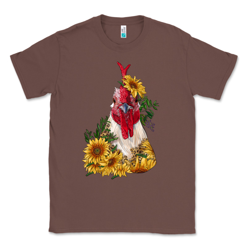 Sunflower Rooster With Leopard Classic Tee by RanaPortraitStore | Teevron