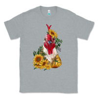 Heather Grey sunflower rooster with leopard Classic Tee - RanaPortraitStore