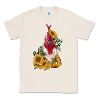 Natural sunflower rooster with leopard Classic Tee - RanaPortraitStore