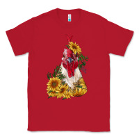 Red sunflower rooster with leopard Classic Tee - RanaPortraitStore