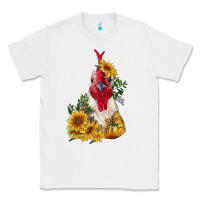 White sunflower rooster with leopard Classic Tee - RanaPortraitStore