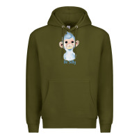 Army Green monkey cute animals Premium Hoodie - RanaPortraitStore