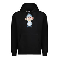 Black monkey cute animals Premium Hoodie - RanaPortraitStore