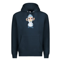 Navy monkey cute animals Premium Hoodie - RanaPortraitStore