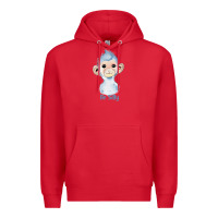 Red monkey cute animals Premium Hoodie - RanaPortraitStore