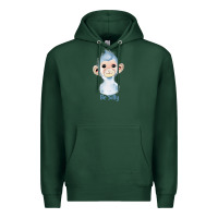 Sports Green monkey cute animals Premium Hoodie - RanaPortraitStore