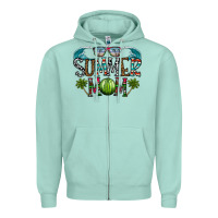 Seafoam summer mom Zipper Hoodie - CowhideDigitalArt