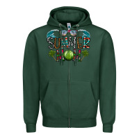 Sports Green summer mom Zipper Hoodie - CowhideDigitalArt