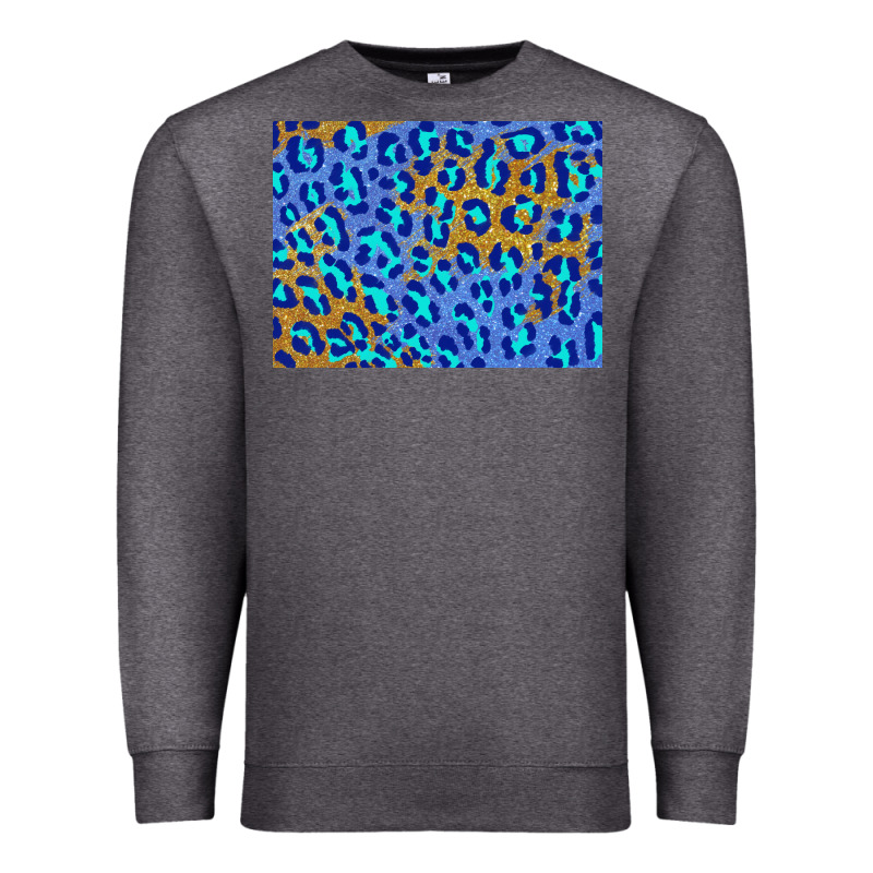 Leopard Background Turquoise And Gold 3200x2400 Premium Sweatshirt by AdoDesignShop | Teevron