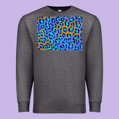 Leopard Background Turquoise And Gold 3200x2400 Premium Sweatshirt Designed By Adodesignshop