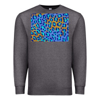 Charcoal Heather leopard background turquoise and gold 3200x2400 Premium Sweatshirt - AdoDesignShop