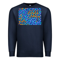 Navy leopard background turquoise and gold 3200x2400 Premium Sweatshirt - AdoDesignShop