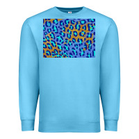 Ocean Blue leopard background turquoise and gold 3200x2400 Premium Sweatshirt - AdoDesignShop