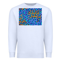 White leopard background turquoise and gold 3200x2400 Premium Sweatshirt - AdoDesignShop