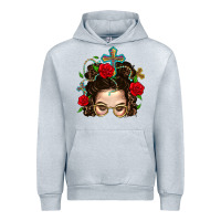 Heather Grey Messy Bun Mom Faith And Rose Urban Hoodie - BundleAndBundleShop