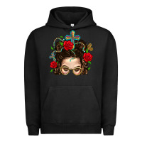 Pigment Black Messy Bun Mom Faith And Rose Urban Hoodie - BundleAndBundleShop