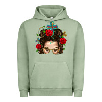 Pigment Oil Green Messy Bun Mom Faith And Rose Urban Hoodie - BundleAndBundleShop
