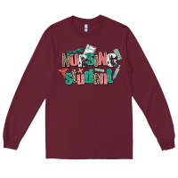 Burgundy nursing student Long Sleeve Tee - AdoDesignShop