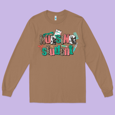 Nursing Student Long Sleeve Tee Designed By Adodesignshop
