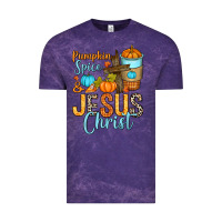 Cloud Purple Pumpkin spice and Jesus Christ Vintage Tee - RanaPortraitStore