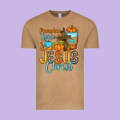 Vintage Tee Pumpkin spice and Jesus Christ