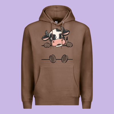 Custom Cow Premium Hoodie Designed By Maliassmallbusiness