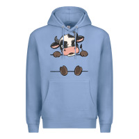 Colony Blue custom cow Premium Hoodie - MaliasSmallBusiness