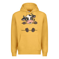 Mustard custom cow Premium Hoodie - MaliasSmallBusiness