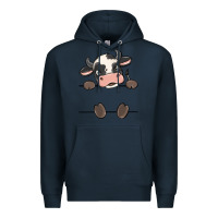 Navy custom cow Premium Hoodie - MaliasSmallBusiness
