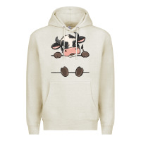 Oatmeal Heather custom cow Premium Hoodie - MaliasSmallBusiness