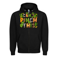 Black St. Patrick's Can't pinch this Zipper Hoodie - OliviaCreatesArt