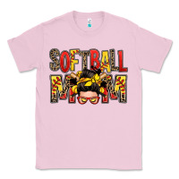 Bubblegum Pink softball mom messy bun Classic Tee - Zillion Design Studio