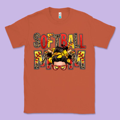 Softball Mom Messy Bun Classic Tee Designed By Zillion Design Studio