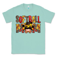 Seafoam softball mom messy bun Classic Tee - Zillion Design Studio