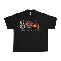 Black peace love rodeo Urban Heavy Tee - Zillion Design Studio