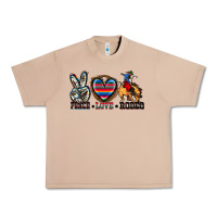 Burro peace love rodeo Urban Heavy Tee - Zillion Design Studio