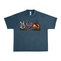 Midnight Navy peace love rodeo Urban Heavy Tee - Zillion Design Studio