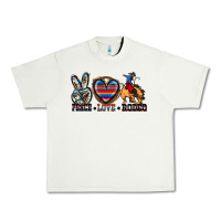 Pistachio peace love rodeo Urban Heavy Tee - Zillion Design Studio