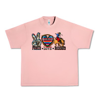 Salmon peace love rodeo Urban Heavy Tee - Zillion Design Studio