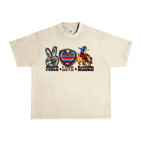 Sandshell peace love rodeo Urban Heavy Tee - Zillion Design Studio