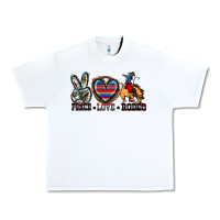 White peace love rodeo Urban Heavy Tee - Zillion Design Studio