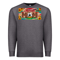 Charcoal Heather soccer mom with ball and sunflower and serape licanse plate Premium Sweatshirt - Artiststas