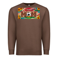 Chestnut soccer mom with ball and sunflower and serape licanse plate Premium Sweatshirt - Artiststas